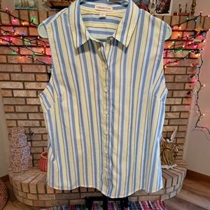 EUC Coldwater Creek Easy-Care Sleeveless Shirt, size PL